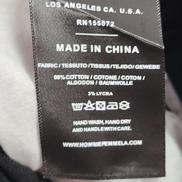 NWT HOMME + FEMME Men's (40) Black Comfort Stretch Tapered Denim Jeans --$150 - Picture 11 of 11